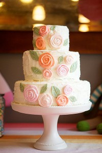 Rose-Adorned-Cake
